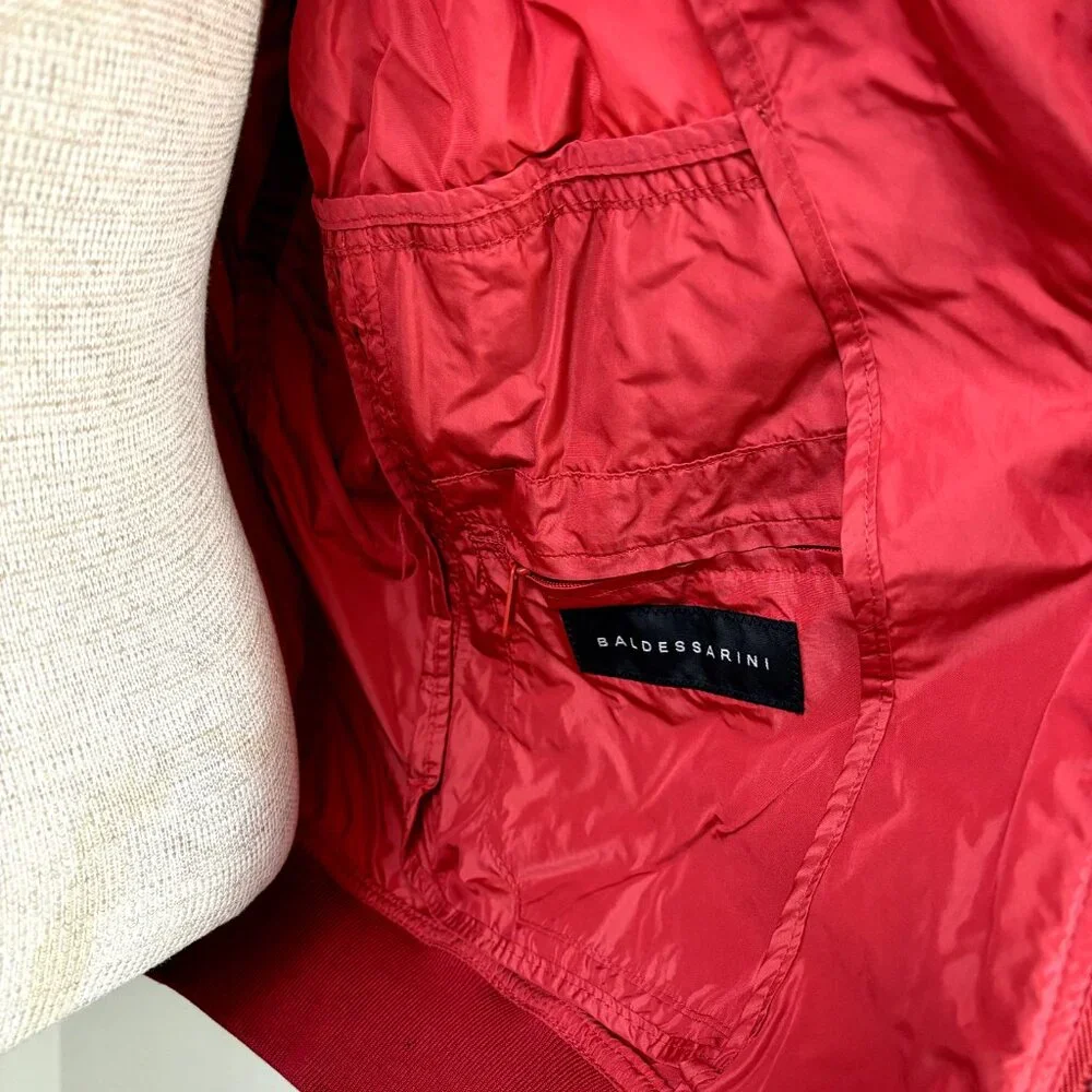 Baldessarini Size 54IT 44US Men's Red Windbreaker Full Zip Jacket Made in Poland